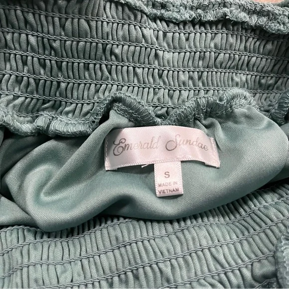 Emerald Sundae Green Sleeveless V-Neck Mini Sundress Size Small - Picture 11 of 11